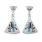 Multicolor Inlay Western Bluebird Genuine Sterling Silver Zuni Earrings NN20346